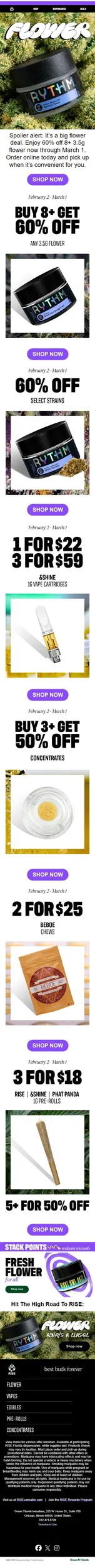 FLOWER SALE — UP TO 60% OFF