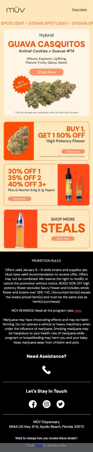 NEW! Guava Casquitos 🌴🍊 Up to 30.2% THC