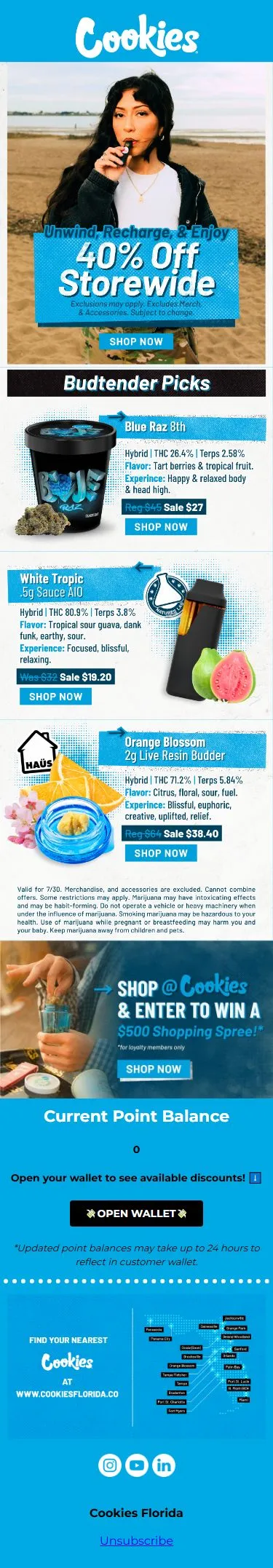 40% Off Budtender Picks from Blue Raz to Orange Blossom