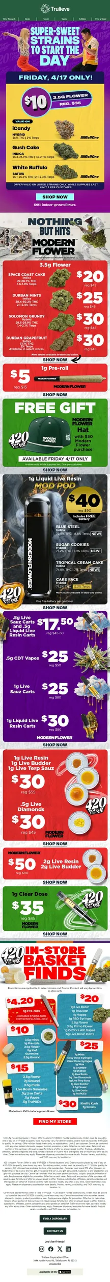 Sweet Strains for $10 💜 Friday Only!