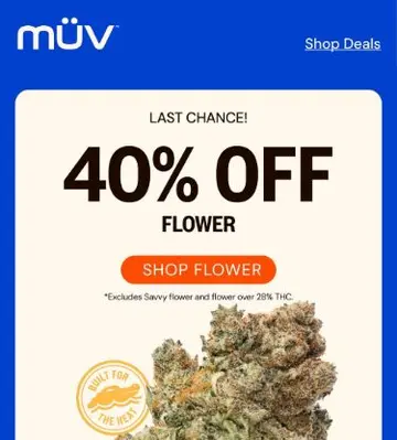 40% OFF Flower? Say Less 😎 🌿