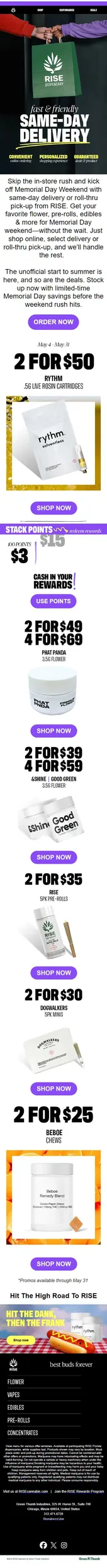 Memorial Day Weekend is Almost Here. Beat The Cannabis Rush.