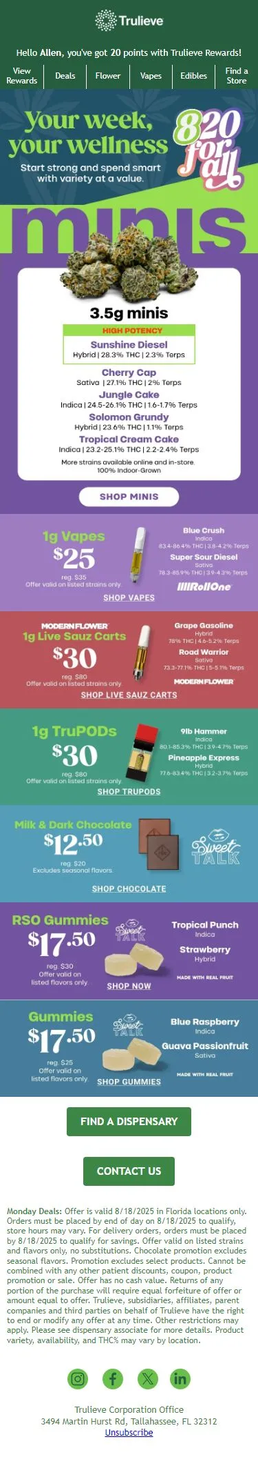 High Potency. Low Prices. Limited Time. Shop 3.5g minis Now!
