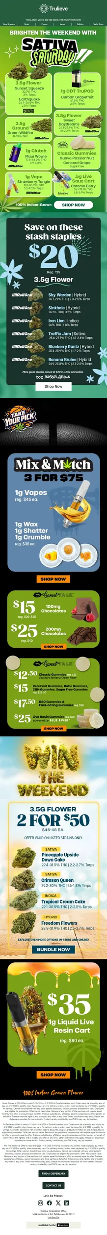 Saturday Plans? Start with Sativa 🌿