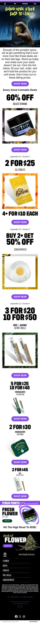 BOO – Up to 60% off cannabis
