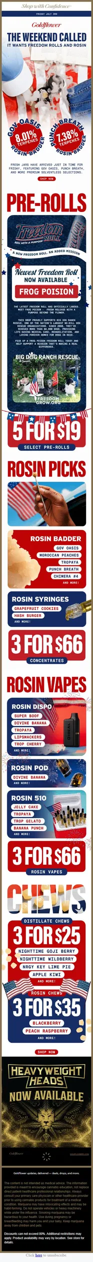 Your Holiday Rosin Run Starts Here 🇺🇸