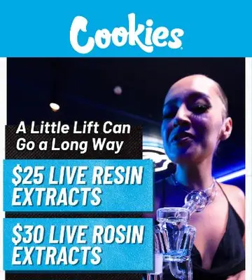 $25 Live Resin + $30 Live Rosin Extracts