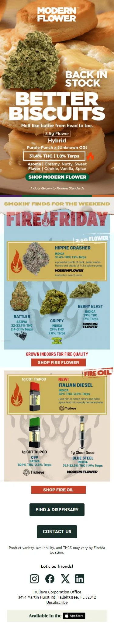 Fresh Drop: 31.4% THC🔥 Better Biscuits 8ths 🌿