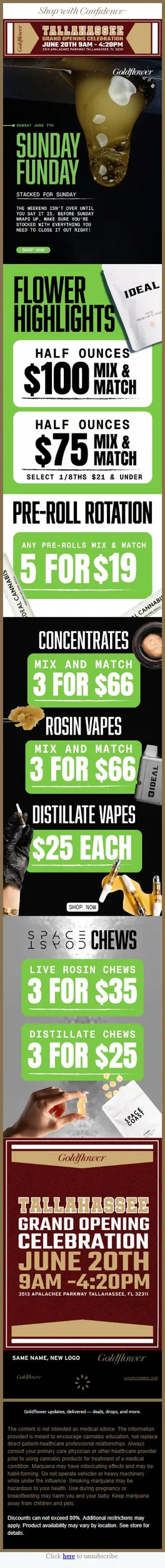 Sunday Funday! Close the Weekend out right With 5/$19 Pre-rolls!🔥