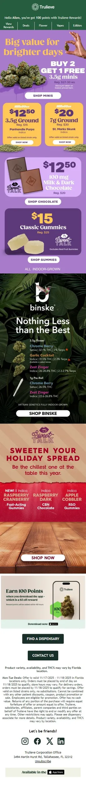 Buy 2, Get 1 Free 3.5g Minis! 🌿