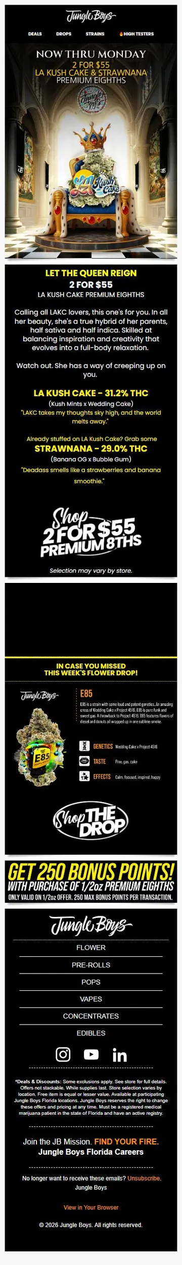 2/$55 LAKC & Strawnana 8ths: NOW - Mon!