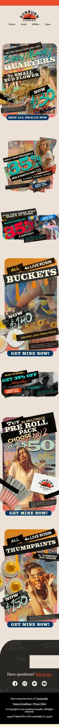 Today Only: $30 Smalls + 2 for $50 7ct Pre-roll Multipacks