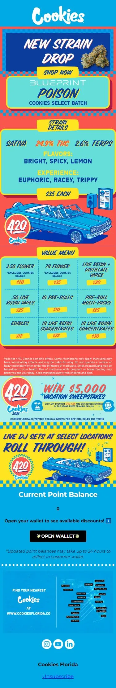 Poison Drop! 24.9% THC Cookies Select 8th