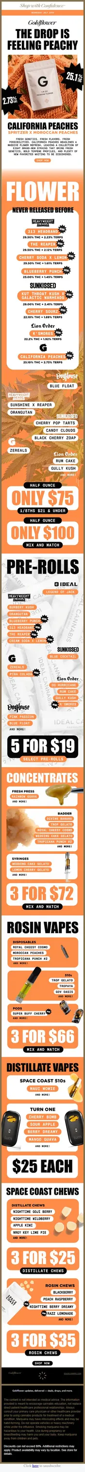 The Drop is Peachy! 8 New Strains - Shop Now! 🔥