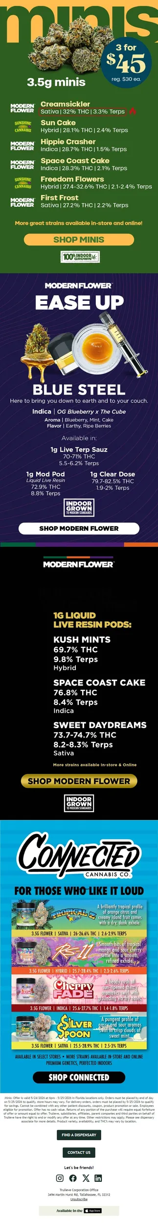 Shop 3 for $45 3.5g minis 🌿