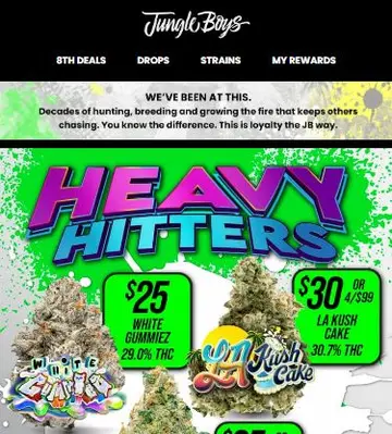 Stock up on Heavy Hitters 💥 Always at JB