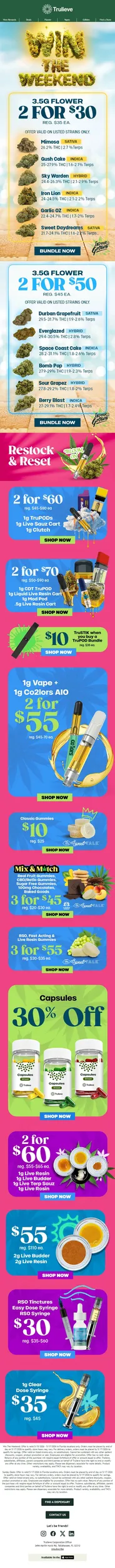 💥 Last Call: 2 for $30 8ths 🍃