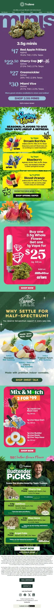 👀 Don't miss $17 3.5g minis 🌿