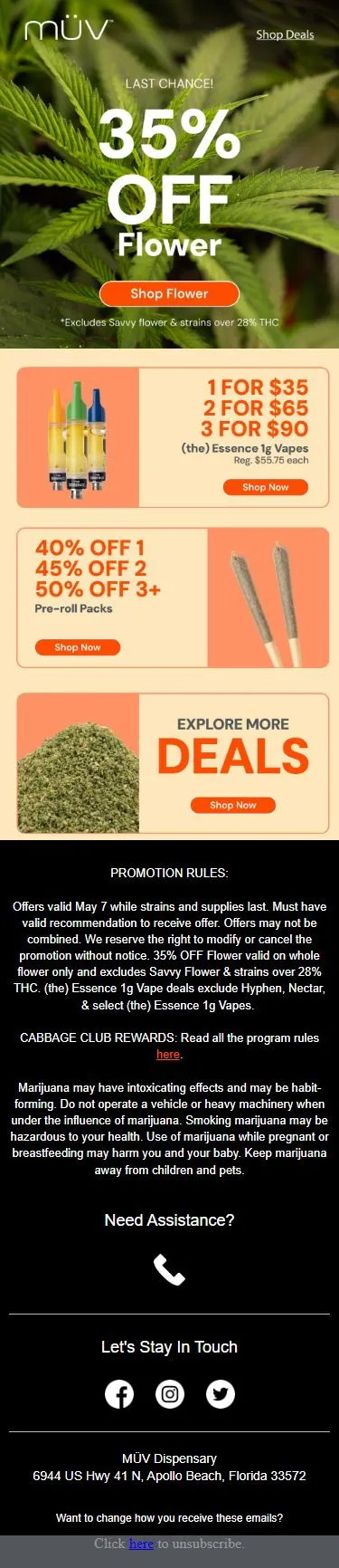 Last Chance 🚨🌿 35% OFF Flower