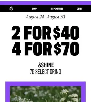2 for $40 &Shine 7g select grind? FIRE.