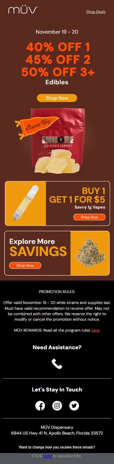 Stack your snacks 🍫 Up to 50% OFF edibles