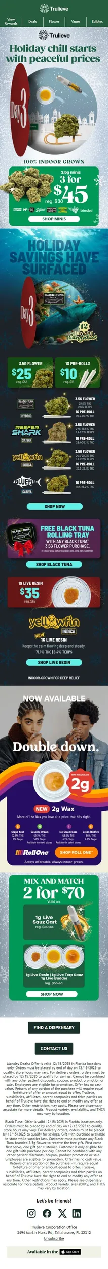 Holiday deals: 3 for $45 minis 🎄