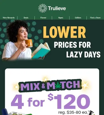 Lower Prices for Lazy Days 😌
