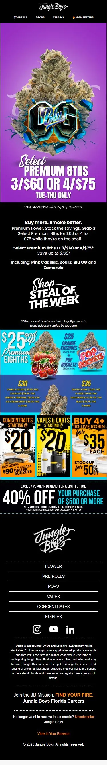 For real?! 4 Premium 8ths for $75 (Save $105!)