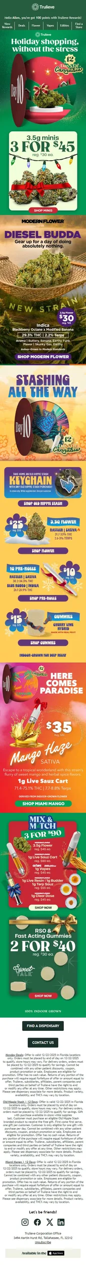 Day 10: 3 for $45 minis + $30 NEW Diesel Budda 8th🎄