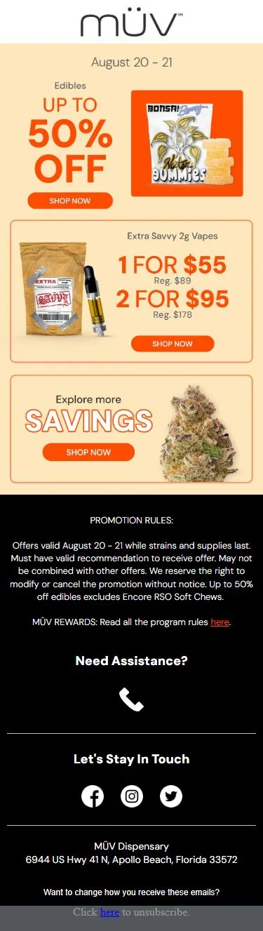 Snack more, spend less 🍫 up to 50% OFF edibles