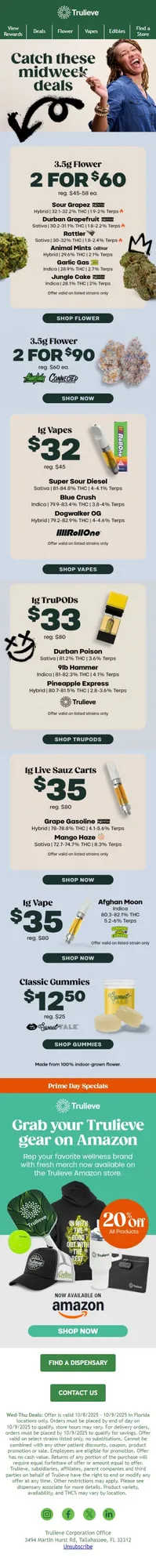 NEW DEALS 👀 2 for $60 select 8ths🌿
