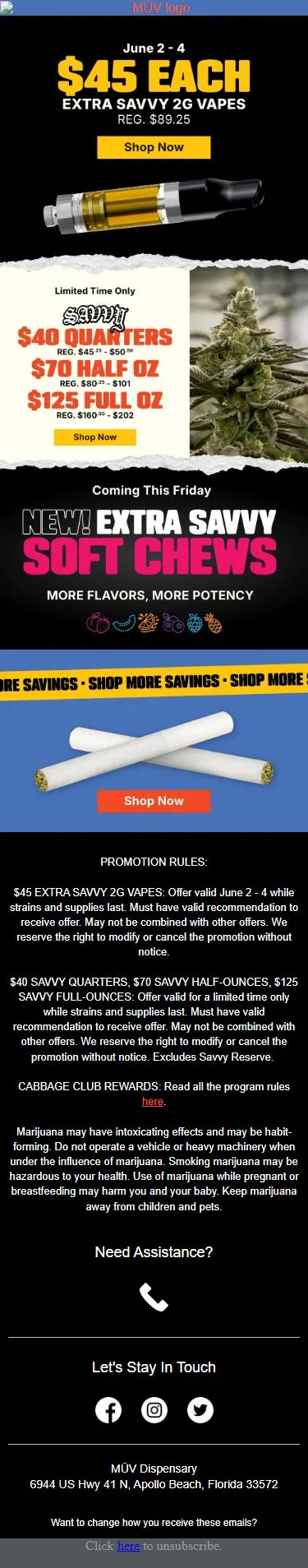 Go BIG 💨 $45 Extra Savvy 2G Vapes